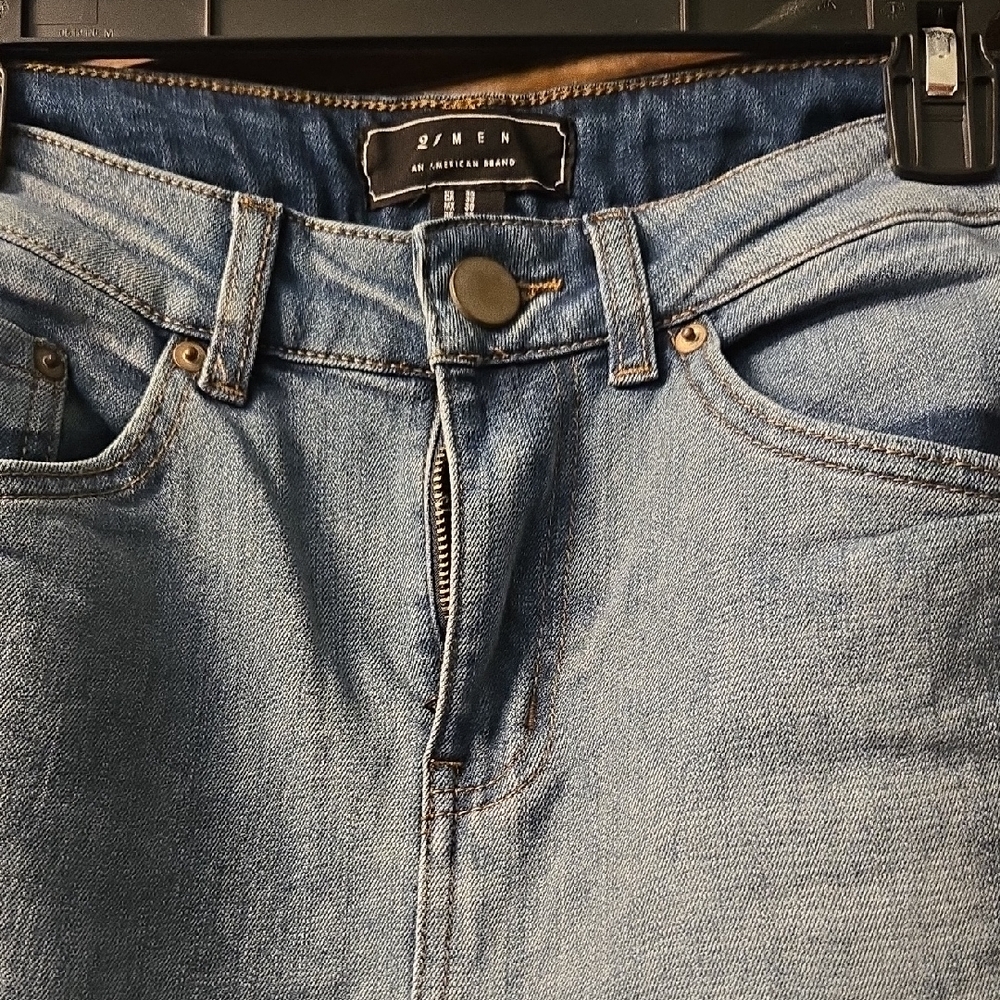 Forever 21 Men's Slim Blue Denim Joggers
